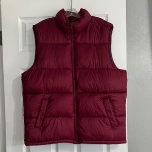 Old Navy Burgundy Puffer Vest